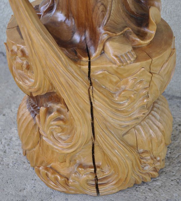 Figura Kiki Statua Buddy Rzeźba z Drzewa Sandałowego Dekoracja 100cm!!