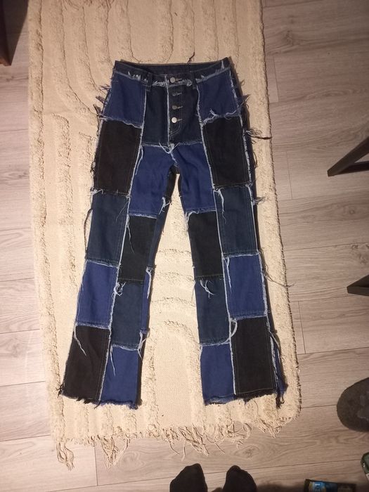 Джинси широкі patch work shein y2k