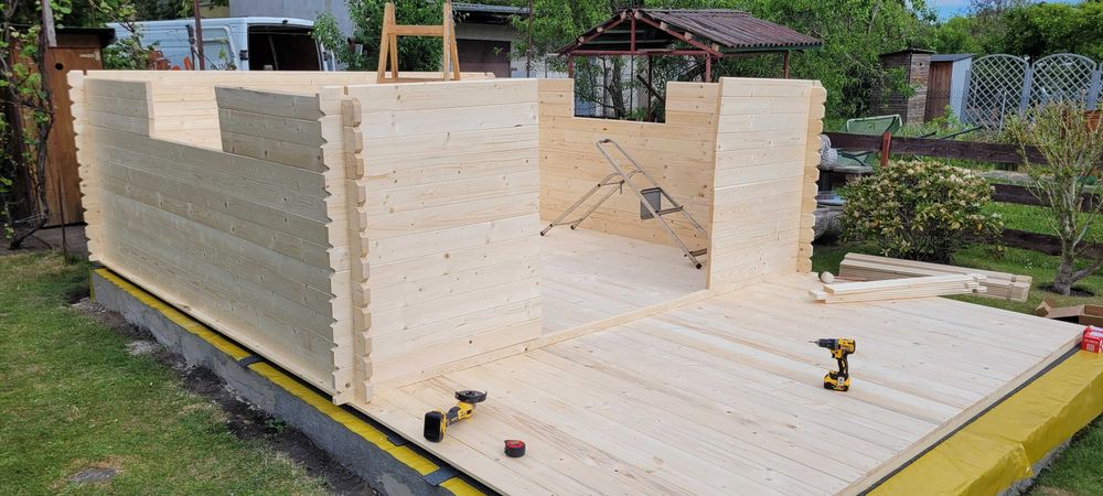 dostępny OD ręki DREWNIANY domek letniskowy*34 mm*6x4*24m2*działkę ROD