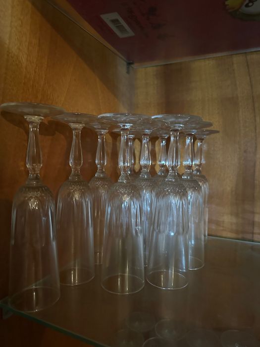 Conjunto copos 12 champanhe 12 vinhos 12 água