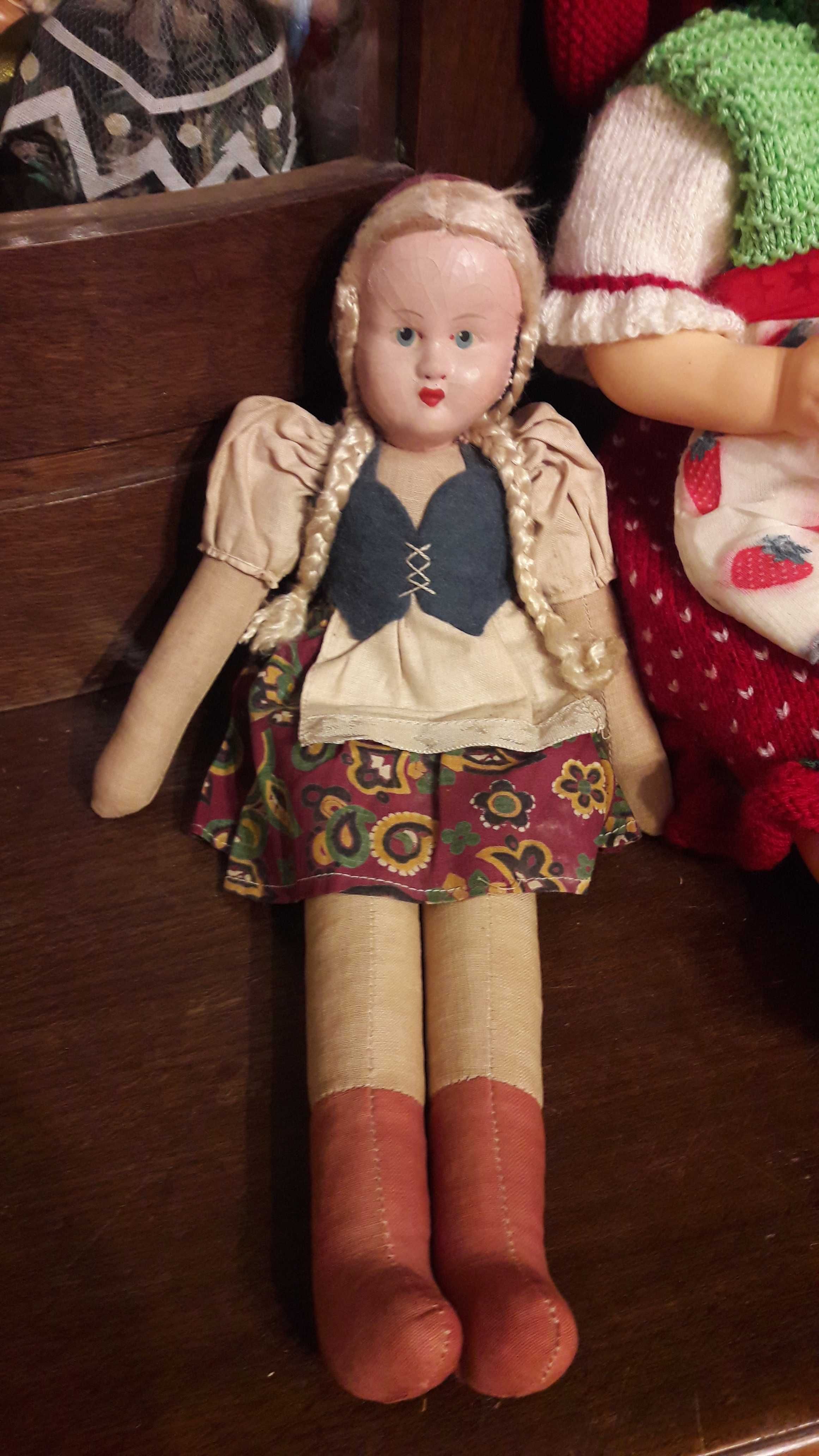 Stara lalka szmaciana. Hanka. Prl.