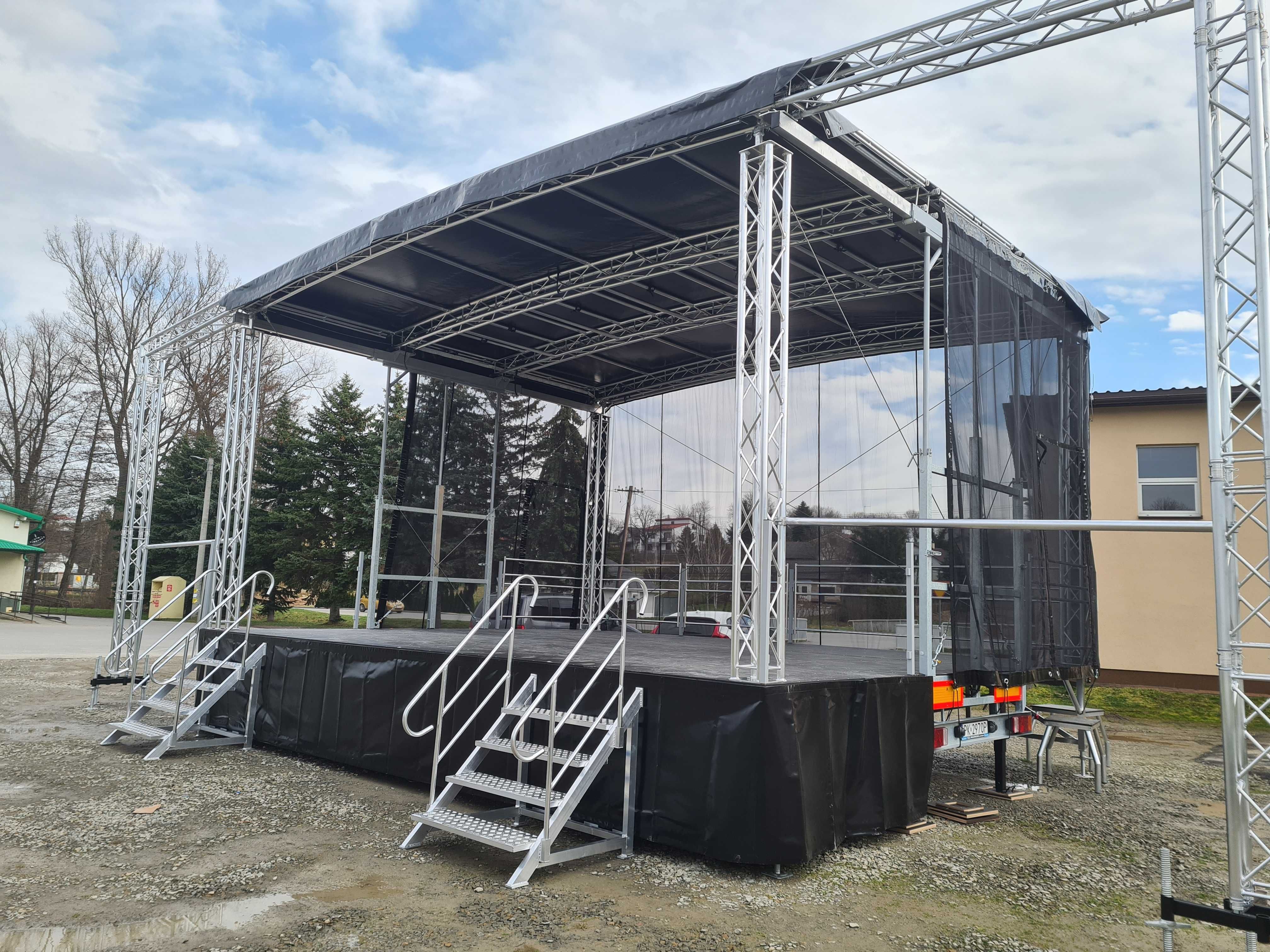 Wynajem scena mobilna 8m x 6m