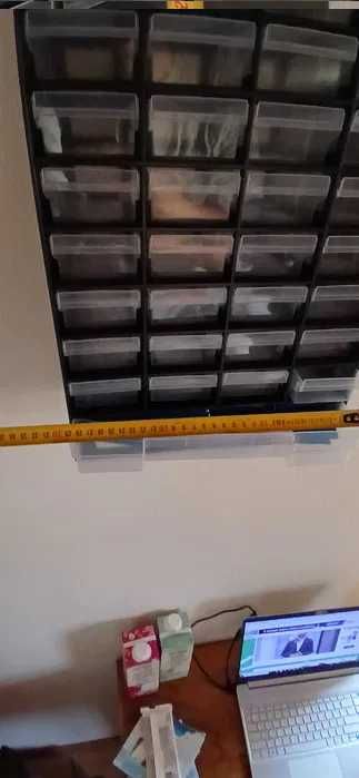 Organizer warsztatowy szafka modułowa 33 szufladki 415x305x135mm