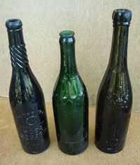 Старинные пивные бутылки, аптечные пузырьки, графины