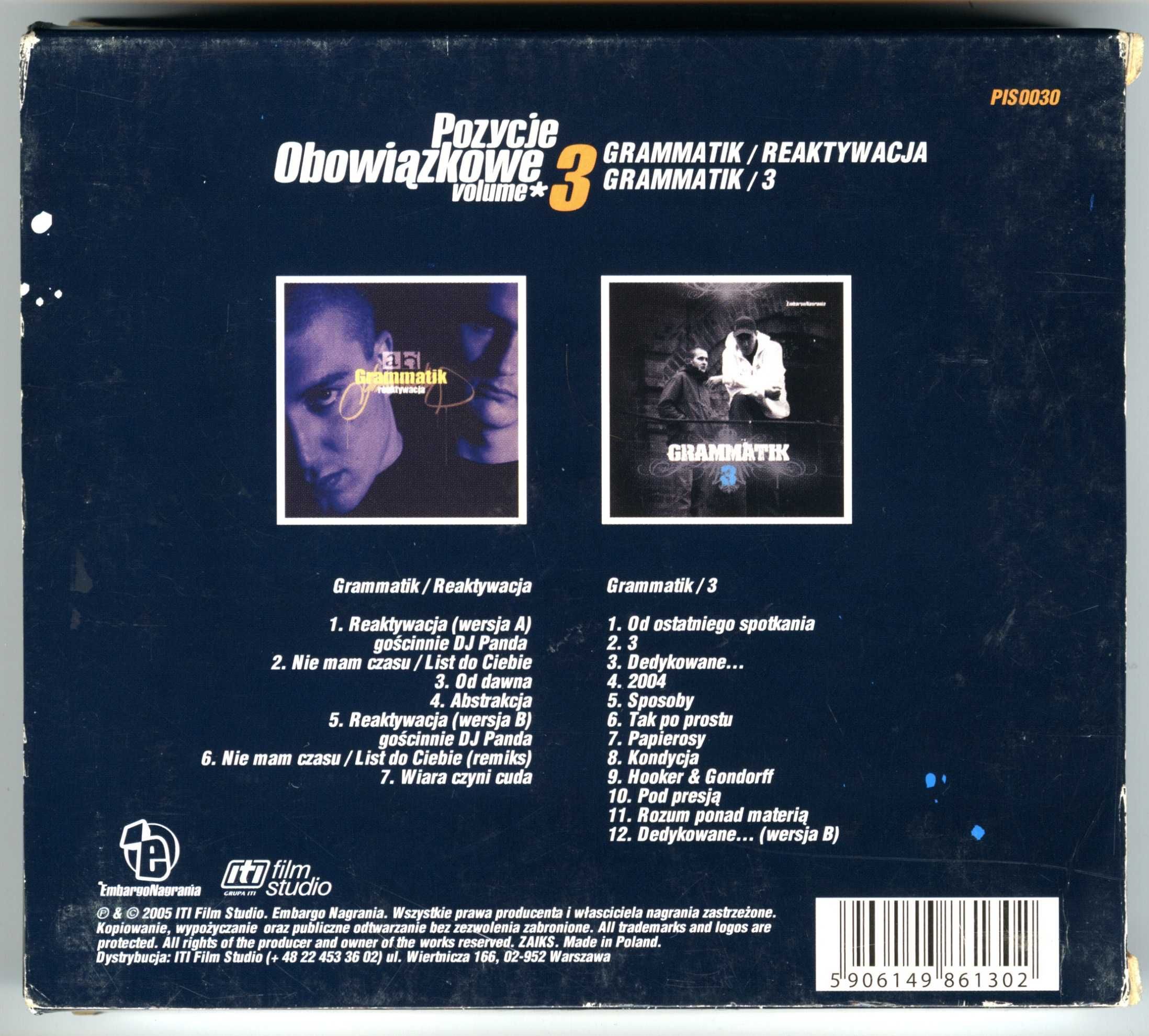 GRAMMATIK - Pozycje Obowiązkowe - 2 CD - Reaktywacja / 3 - Hip-Hop