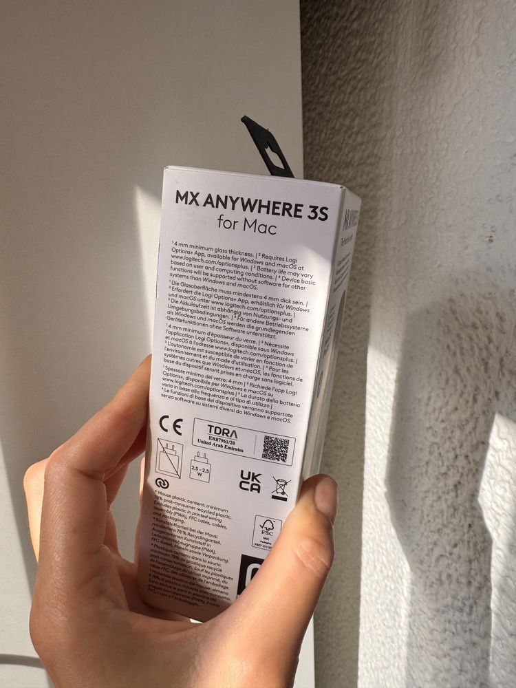 Мишка Logitech Anywhere 3s for Mac Space grey нова оригінал
