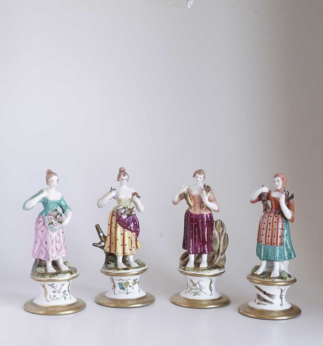 Bonecas em porcelana 4 estações do ano