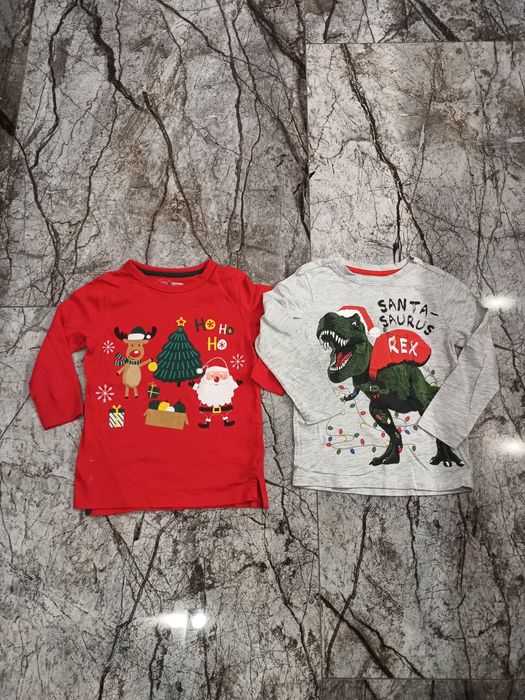 Bluzka chłopięca świąteczna 104-zestaw 2 szt