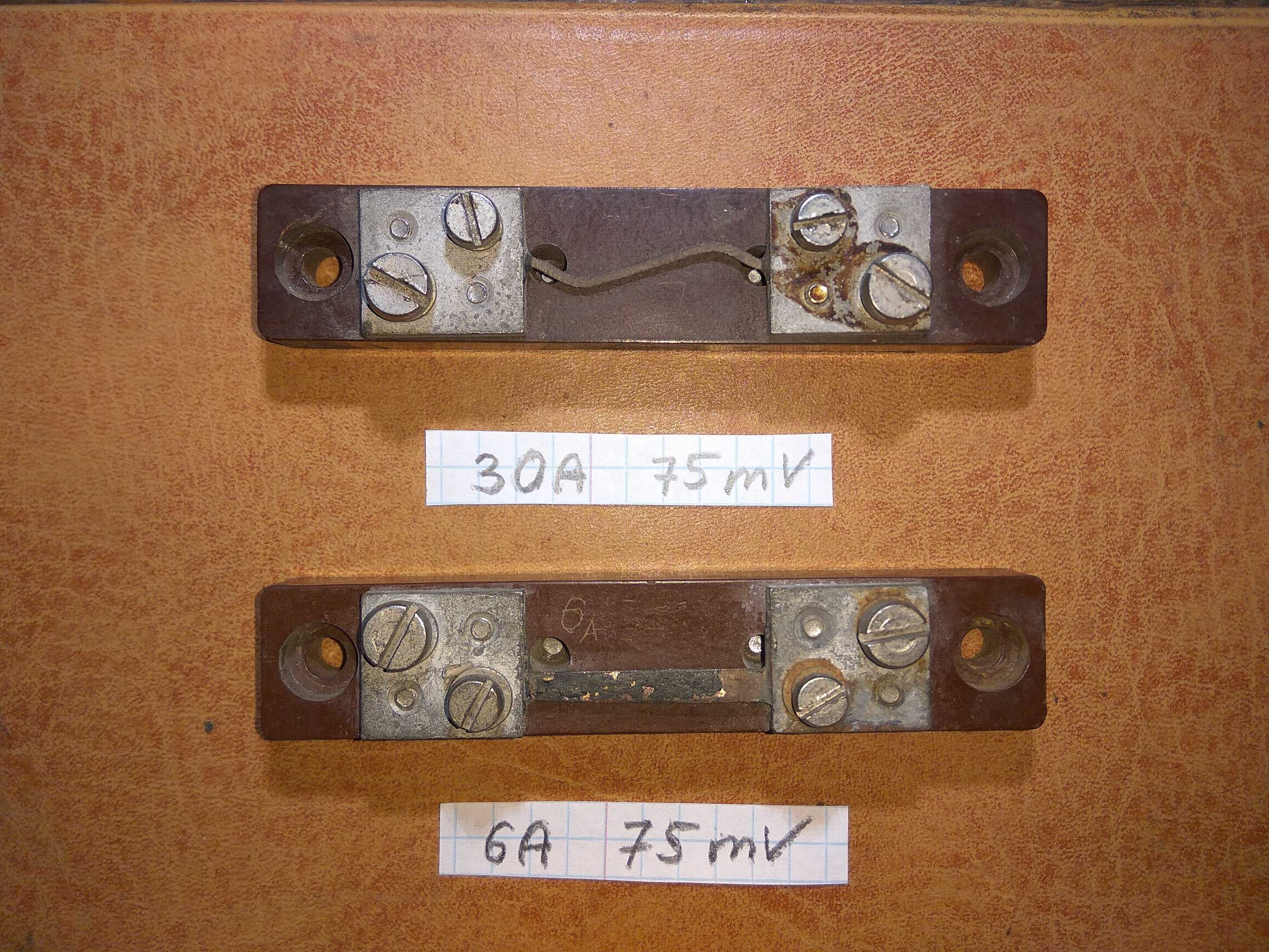Шунты 300, 25 А 150mv., 30 А  75mv., 10 А  10mv., 6 А  75mv., 1000 А.