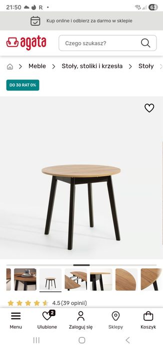 Stół okrągły rozkładany Agata Meble