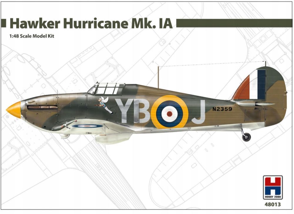 Samolot Hawker Hurricane Mk.Ia model 48013 Hobby 2000