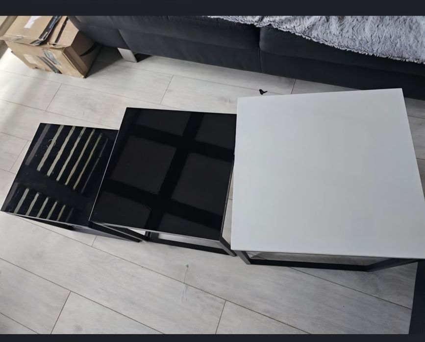 Stoliki 3 sztuki szklo