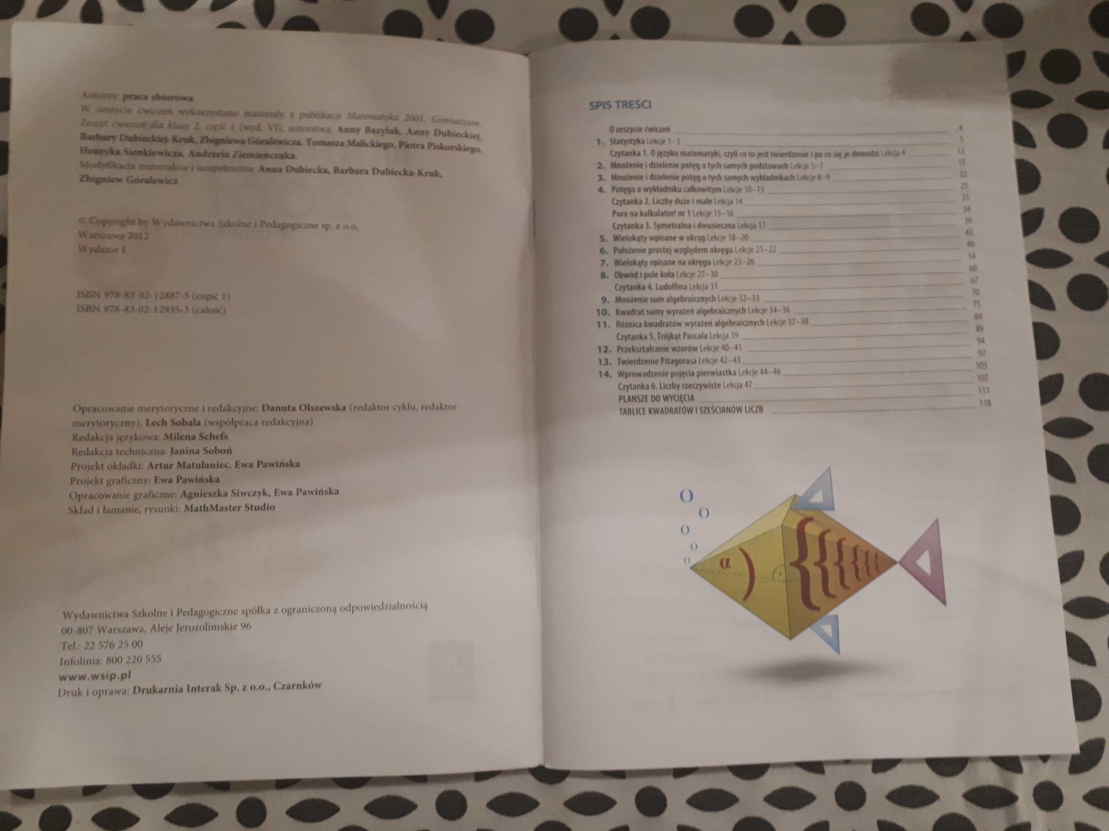Matematyka 2001, Zeszyt ćwiczeni- gimnazjum cz. 1, WSiP (M3)