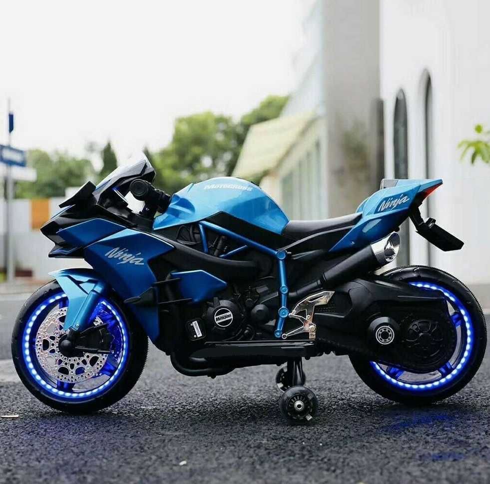 Motocykl KAWASAKI NINJA H2R Ścigacz Elektryczny Auto Akumulator DZIECI