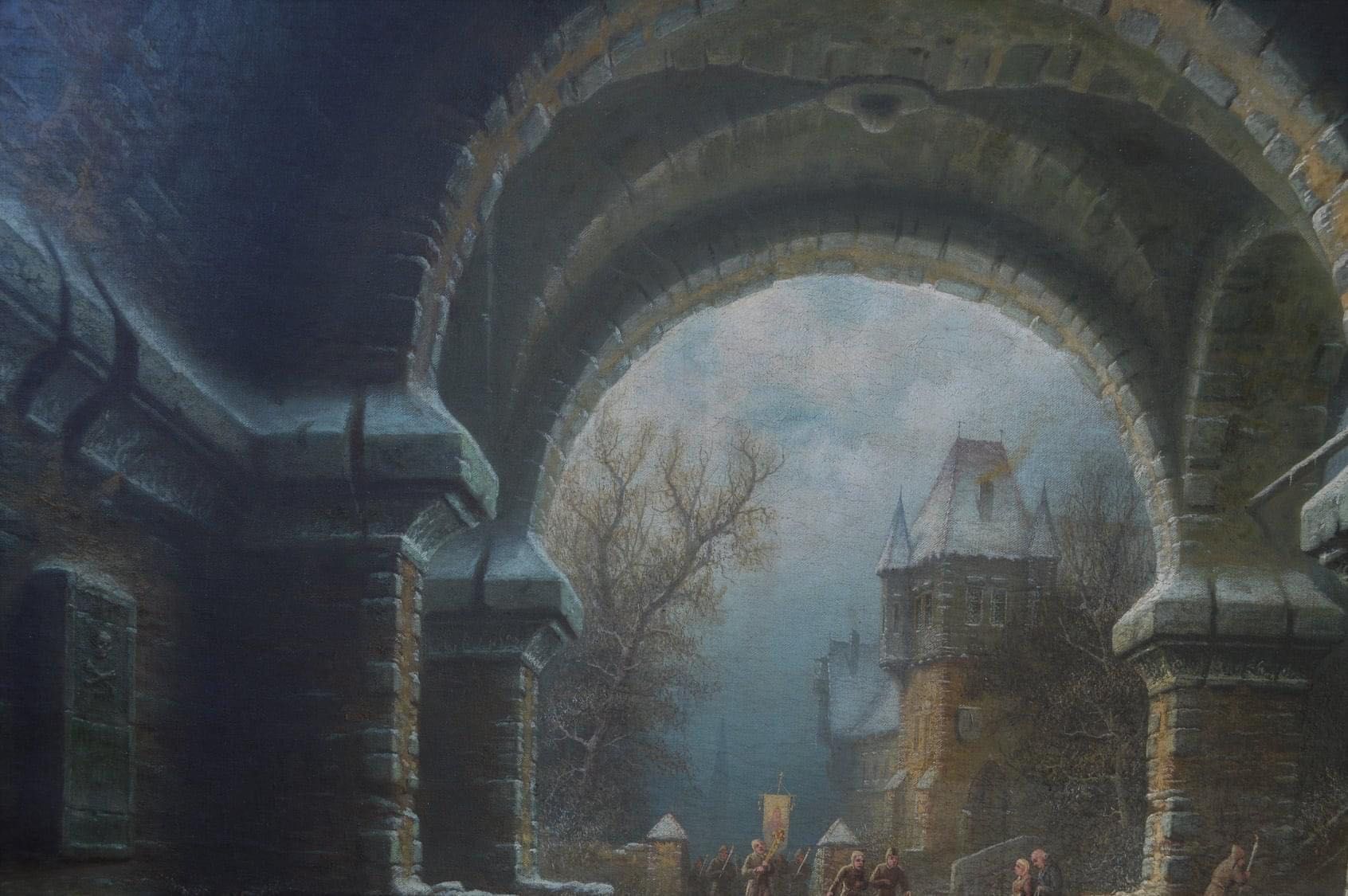 Картина, худ. БРЕДОВ Альберт (1828-1899) Крестный ход.Размер 98x143 см