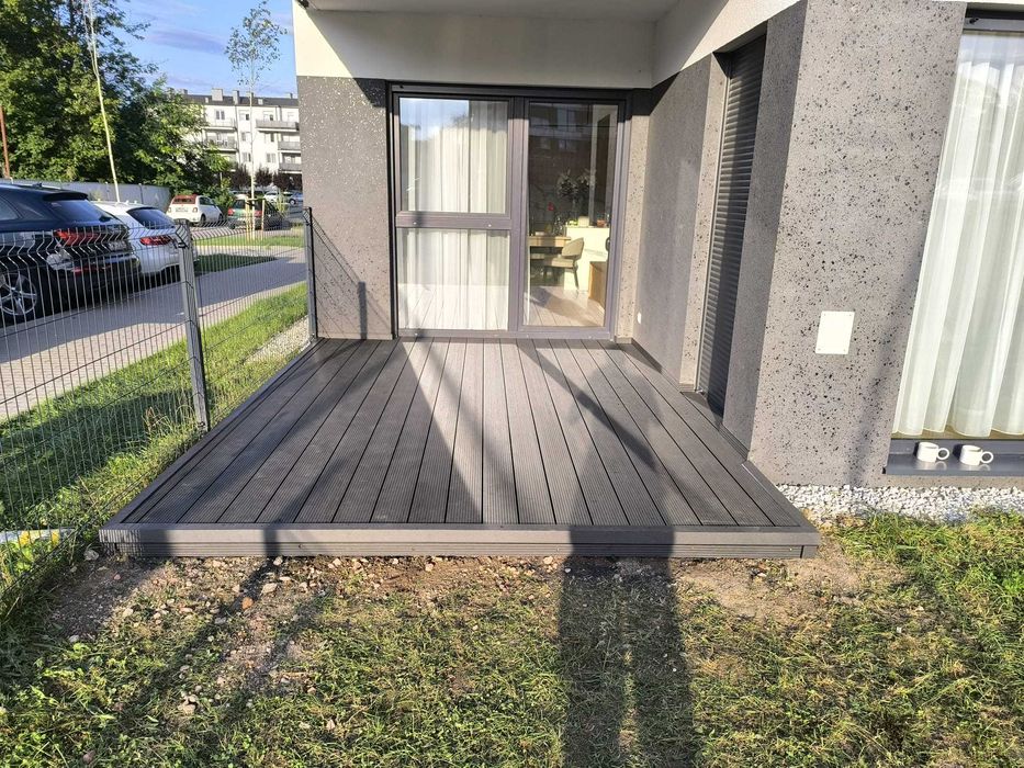 Zadaszenia tarasu z poliwęglanu,  tarasy z deski kompozytowej