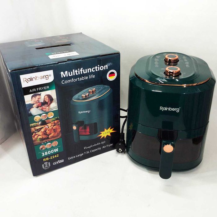 Аерофрітюрниця для дому з таймером на 6 л безмасляна фритюрниця 3800Вт