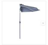 Parasol balkonowy przyscienny 262 x 135 x 240 cm szary