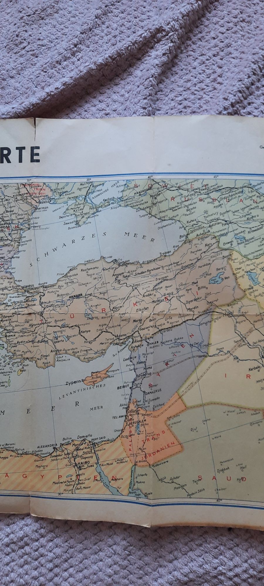 Mapa Metzer Karten-Mittelmeer Raum