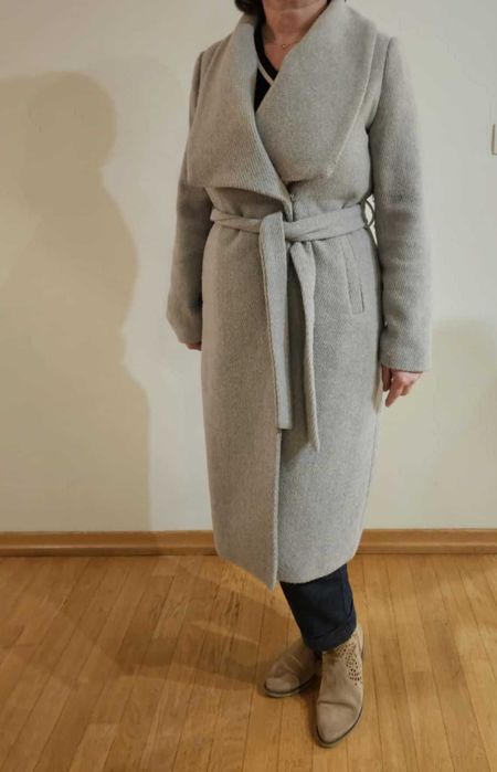 Jesienny szary płaszcz Reserved rozmiar 40 L