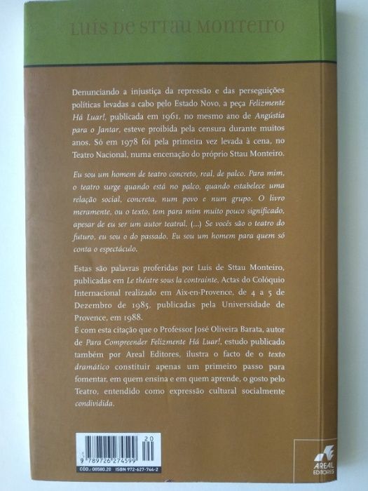 Livro Felizmente Há Luar! - Luís de Sttau Monteiro