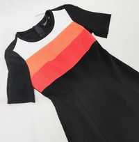 Sukienka czarna rozkloszowana z krótkim rękawem ONLY S SU0096