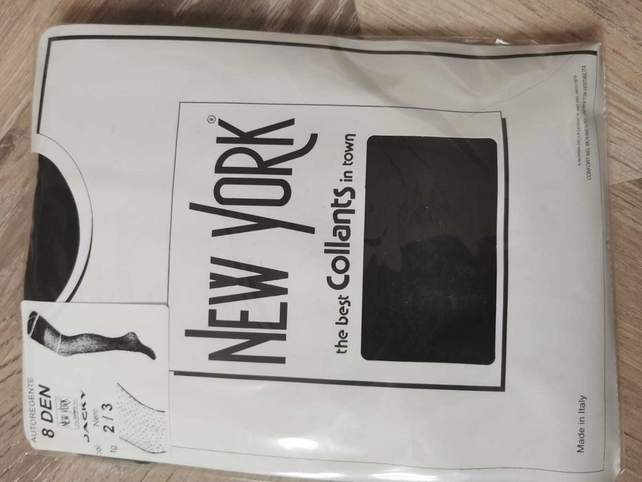 Eleganckie pończochy samonośne 8 DEN – mikro-pois, S-M, nero