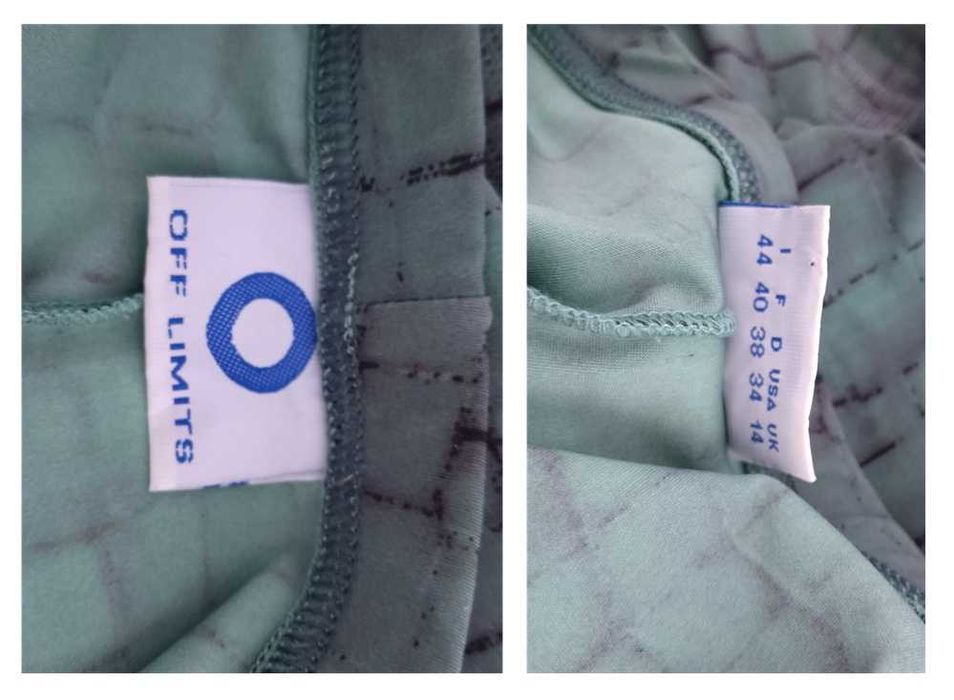 Off Limits Calça em pele sintética verde tam 40