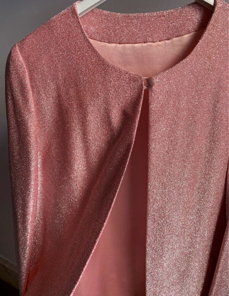 Casaco vintage cor de rosa