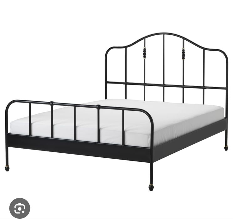 Łóżko metalowe ikea z materacem SAGSTUA