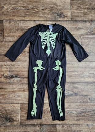 Костюм на Хеллоуин, Новый Год, карнавал Скелет. 116-122, 4 - 5 - 6 - 7