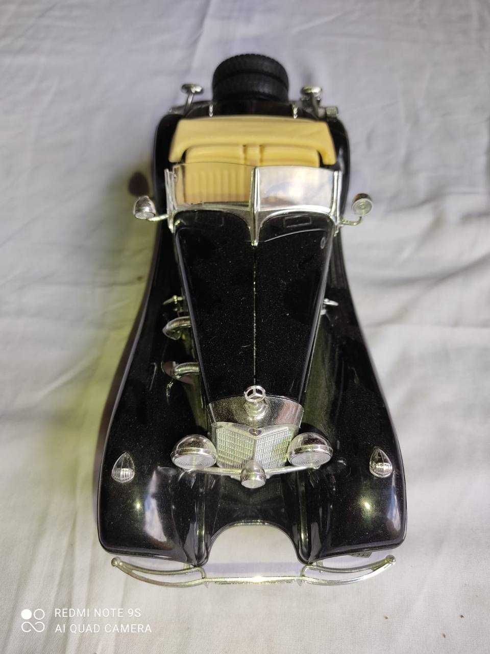 Mercedes Benz 500K Roadster 1936r odlewany metal Model czarny