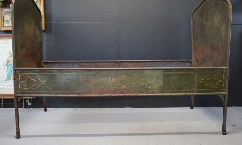 Wieczne łoże łóżko metalowe ręcznie malowane B. Aronowicz Warszawa