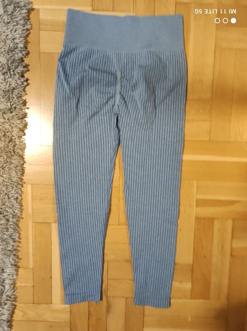 Nowe legginsy paski pasy specjalny szew Glamour r. M