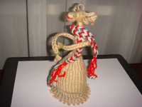 Декоративный сувенир плетеная игрушка Коза-Дереза Маня.Ручная работа.
