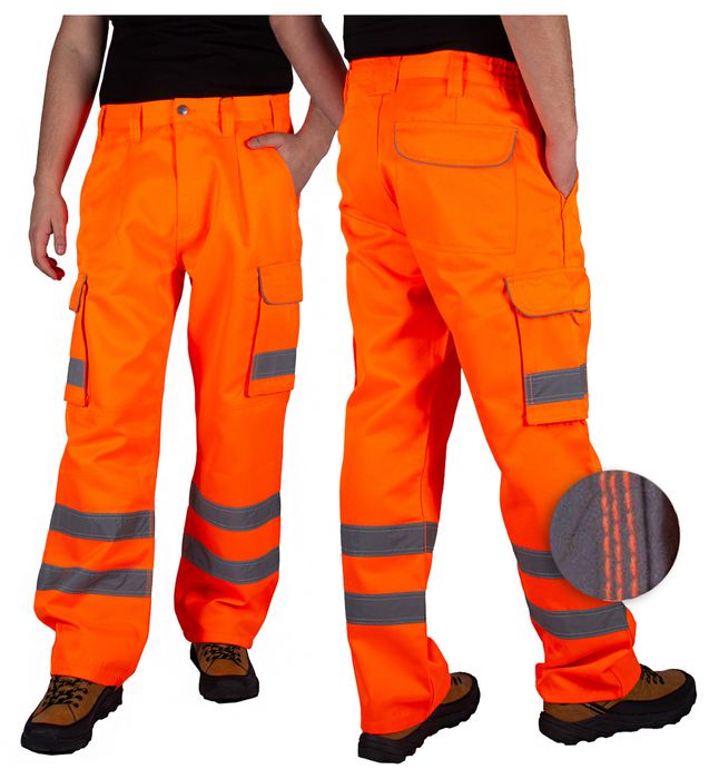 Spodnie Robocze Odblaskowe Ostrzegawcze Bhp 36/32