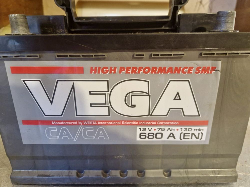 Аккумулятор Vega 75 Ah 130 min 12 V 680 A