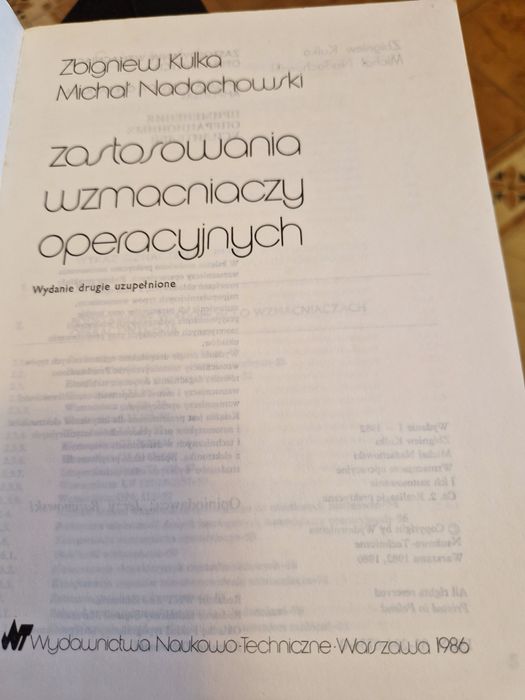 Książka zastosowanie wzmacniaczy operacyjnych Z.Kul. M. Nadachowskia
