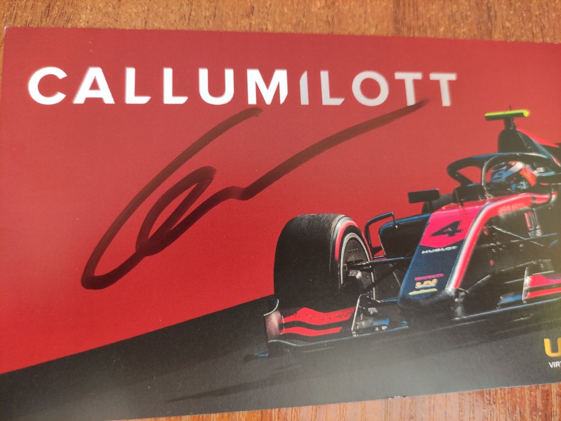 Autograf - Callum Ilott (F1) (F2) Formula One Two Formuła Jeden - Dwa