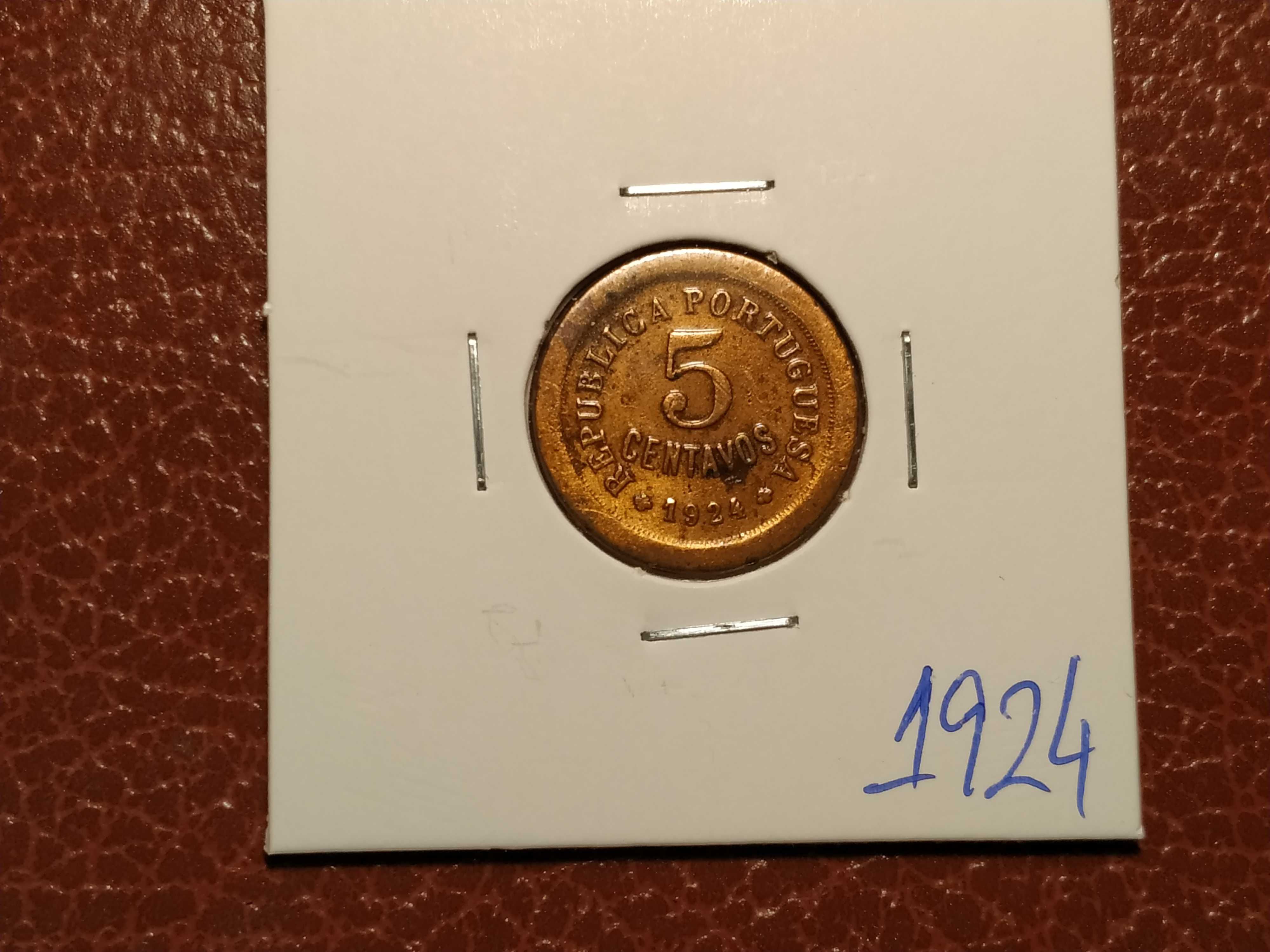 274 Portugal - moeda de 5 centavos de 1924