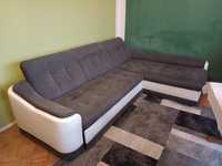 Rogówka kanapa zestaw wypoczynkowy + fotel - zadbana