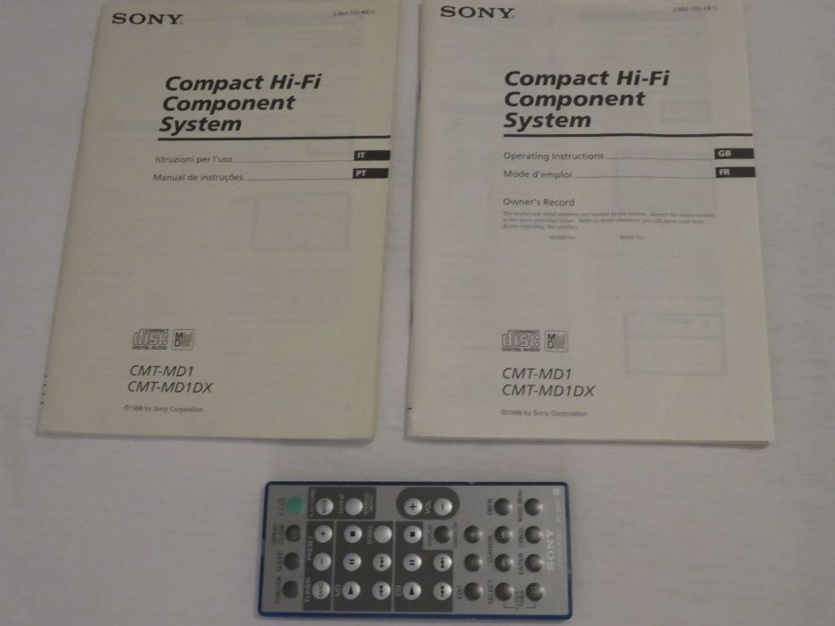 Aparelhagem Sony CMT-MD1 Mini Hi-Fi System Compact MINI DISC minidisc