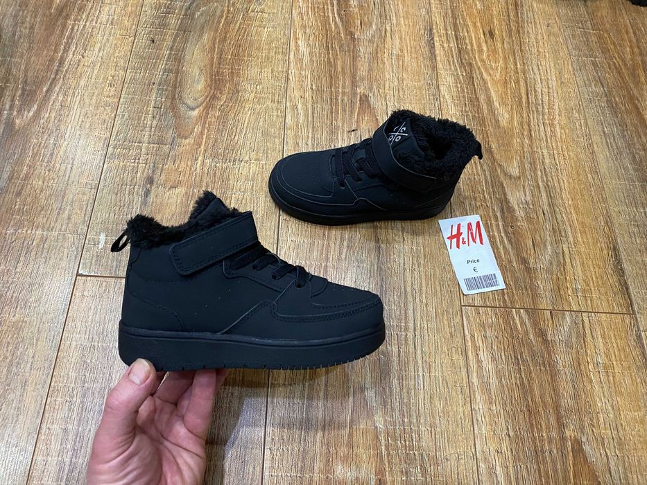 H&M хайтопы утепленые кроссовки детские ботинки оригинал р.26