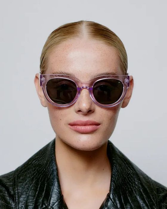 Сонцезахисні окуляри asos фіолетові прозорі a.kjaerbede лілові