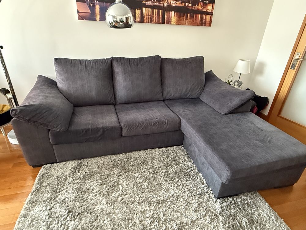Sofá de 3/4 lugares com chaise longue
