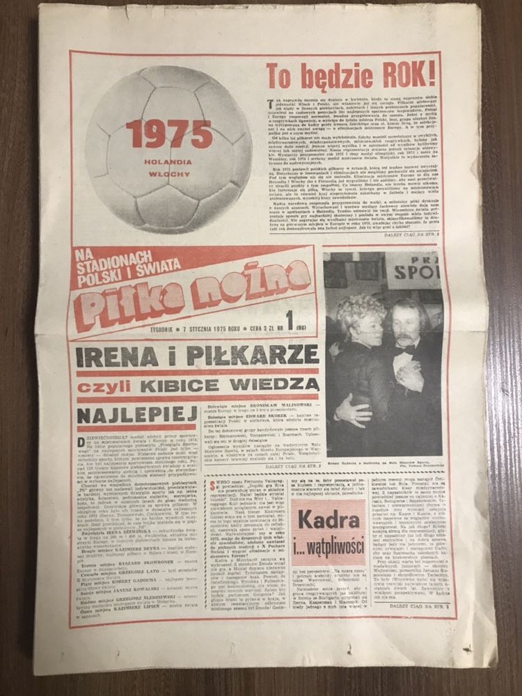 Tygodnik Piłka Nożna rocznik 1975 komplet