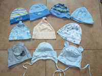 Czapki czapeczki bawełniane niemowlęce 10 sztuk dla chłopca