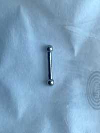 Tytanowy sterylny kolczyk sztanga 1,2/10/3 mm