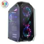 Корпус QUBE Mirror Black для пк 4 вентилятора c rgb подсветкой