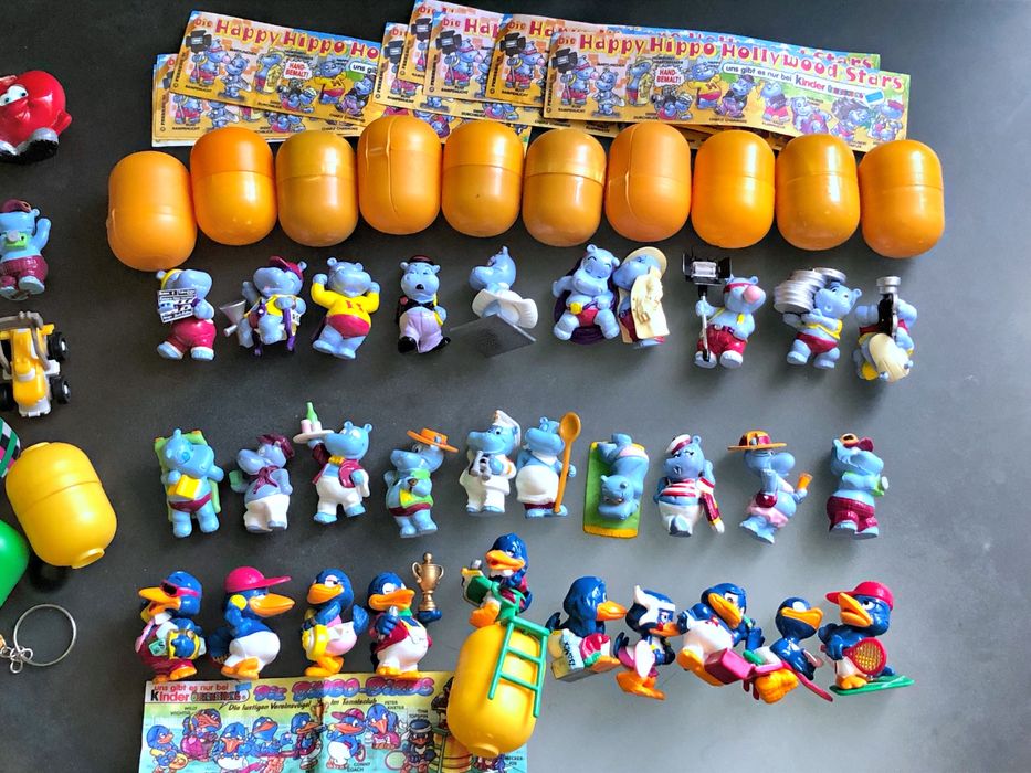 40 шт Kinder Surprise (Ferrero) 1992-1997: Бегемотики, пташки та інші